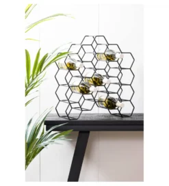Stojak na wino SALBRIS 52 cm czarny matt*L&L Online