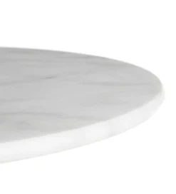 Stół okrągły AUESON 60 cm czarny blat w optyce marmuru*Zona-Design New