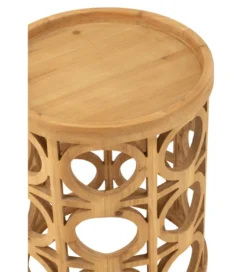 Stolik CARVI 40 cm drewno jodła naturalny*J-Line New