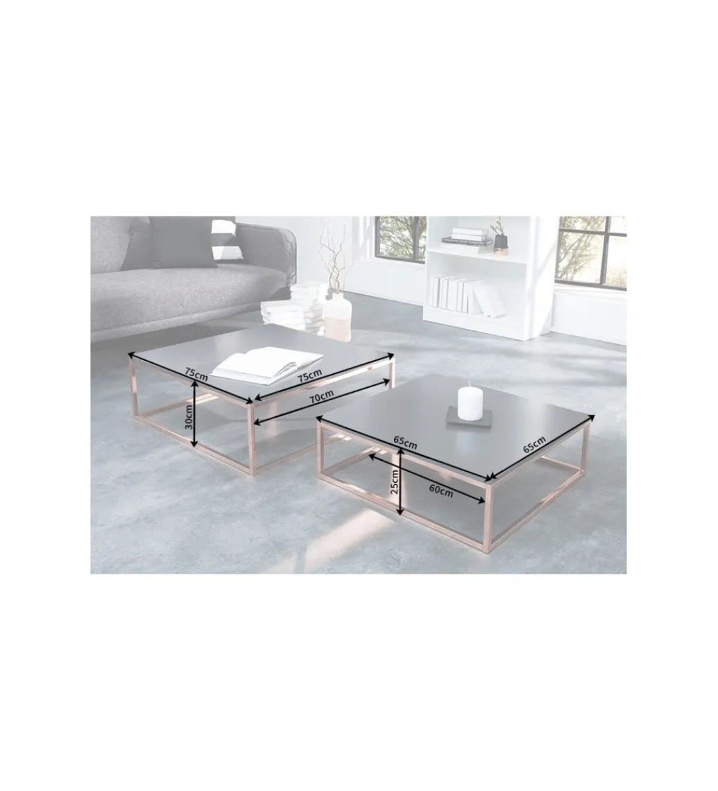 Stolik Elements set 2 Antracytowy*Invicta Interior Hot