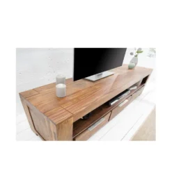 Stolik FINICE Makassar pod TV 170 cm drewno Sheesham*Invicta Interior Outlet