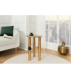Stolik kawowy ABSYNT 55 cm antyczny złoty*Invicta Interior Discount