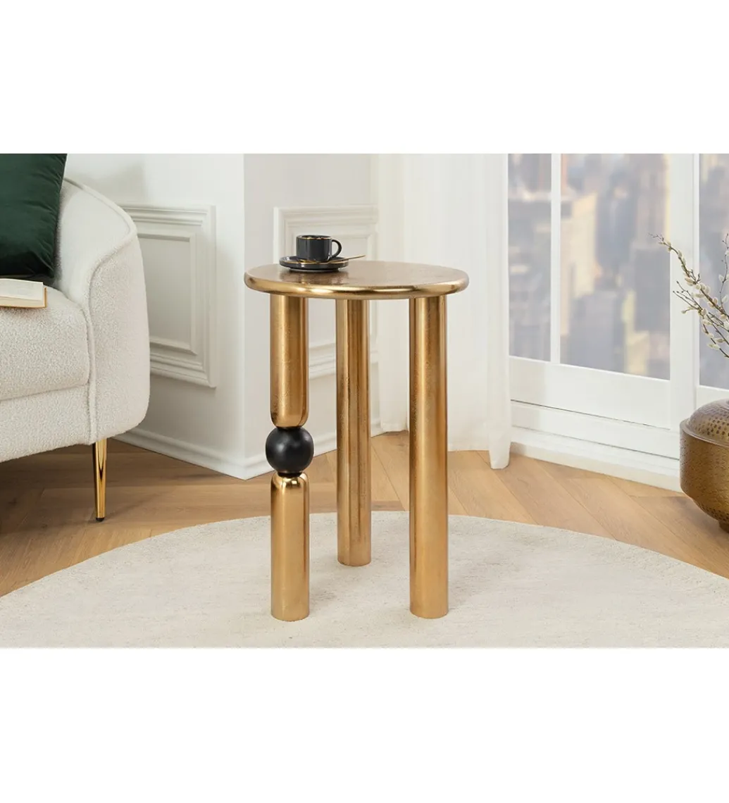 Stolik kawowy ABSYNT 55 cm antyczny złoty*Invicta Interior Discount