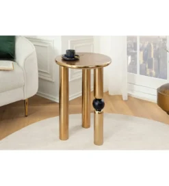 Stolik kawowy ABSYNT 55 cm antyczny złoty*Invicta Interior Discount