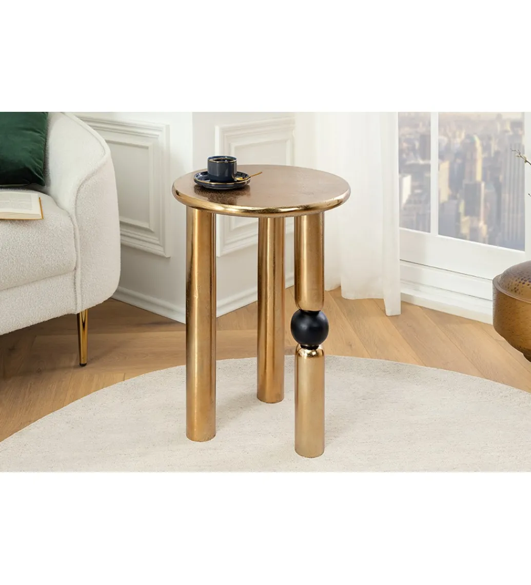 Stolik kawowy ABSYNT 55 cm antyczny złoty*Invicta Interior Discount