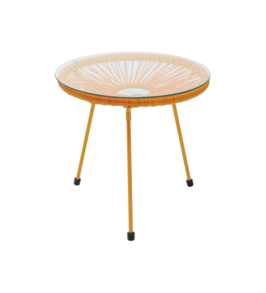 Stolik kawowy ACAPULCO 50 cm mono pomarańczowy*KARE New