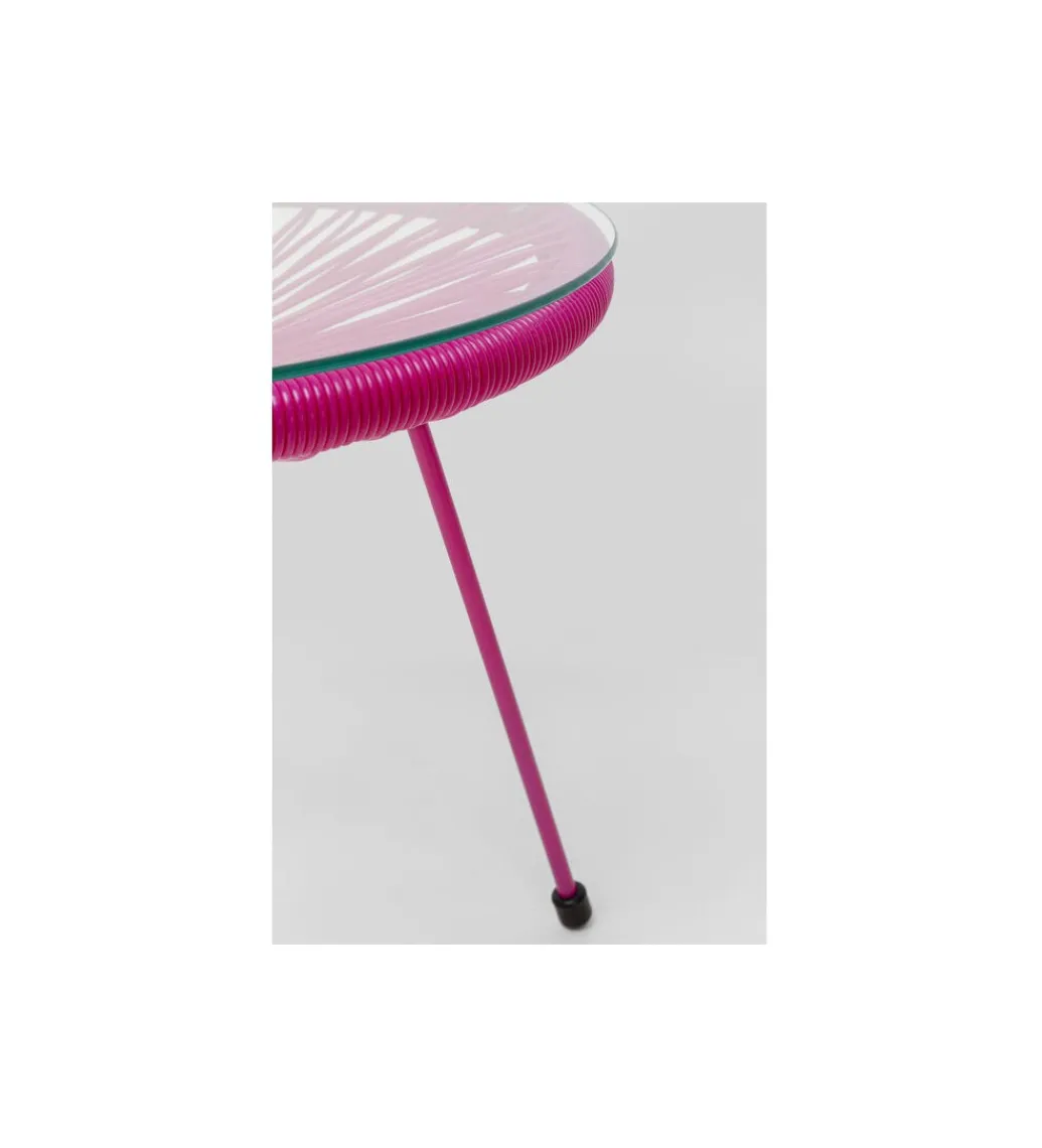 Stolik kawowy ACAPULCO 50 cm mono różowy*KARE Clearance