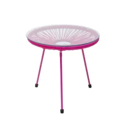Stolik kawowy ACAPULCO 50 cm mono różowy*KARE Clearance