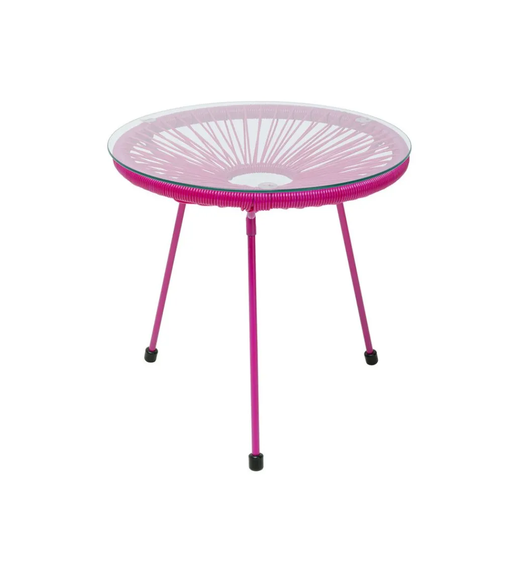 Stolik kawowy ACAPULCO 50 cm mono różowy*KARE Clearance