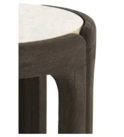 Stolik kawowy ALI 45 cm ciemnobrązowy piaskowy*L&L New