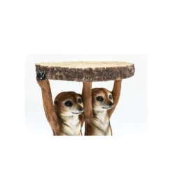 Stolik kawowy ANIMAL MEERKAT SISTERS 33 cm brązowy*KARE