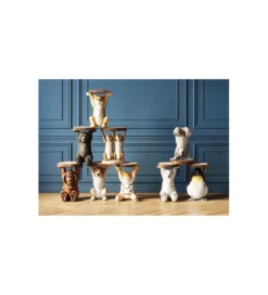 Stolik kawowy ANIMAL MEERKAT SISTERS 33 cm brązowy*KARE