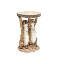 Stolik kawowy ANIMAL MEERKAT SISTERS 33 cm brązowy*KARE