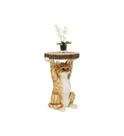 Stolik kawowy ANIMAL MS CAT 33 cm brązowy*KARE Discount