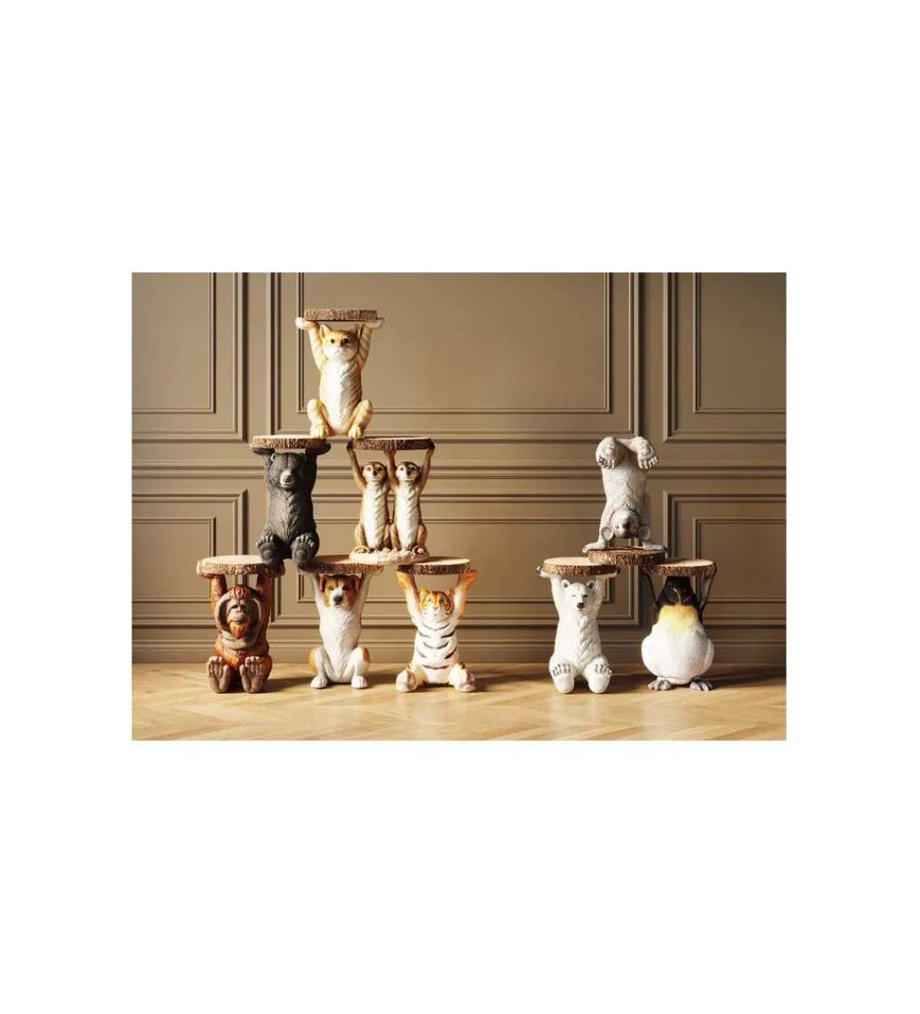 Stolik kawowy ANIMAL MS CAT 33 cm brązowy*KARE Discount
