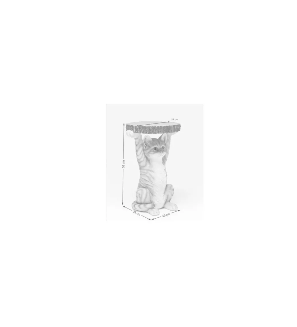 Stolik kawowy ANIMAL MS CAT 33 cm brązowy*KARE Discount