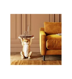 Stolik kawowy ANIMAL MS CAT 33 cm brązowy*KARE Discount