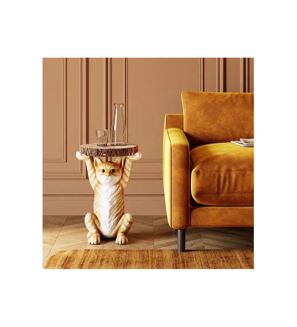 Stolik kawowy ANIMAL MS CAT 33 cm brązowy*KARE Discount