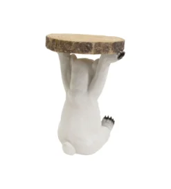 Stolik kawowy ANIMAL POLAR BEAR 37 cm biała*KARE