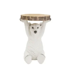 Stolik kawowy ANIMAL POLAR BEAR 37 cm biała*KARE