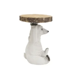 Stolik kawowy ANIMAL POLAR BEAR 37 cm biała*KARE