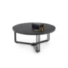 Stolik kawowy ANTICA 80 cm w optyce czarnego marmuru*Halmar Discount