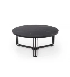 Stolik kawowy ANTICA 80 cm w optyce czarnego marmuru*Halmar Discount