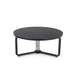 Stolik kawowy ANTICA 80 cm w optyce czarnego marmuru*Halmar Discount