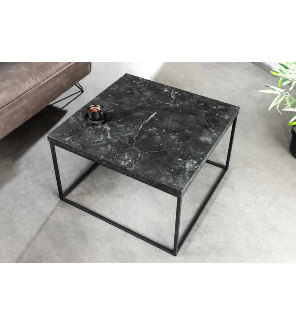 Stolik kawowy ARCHITECTURE 60 cm w optyce czarnego marmuru*Invicta Interior Hot