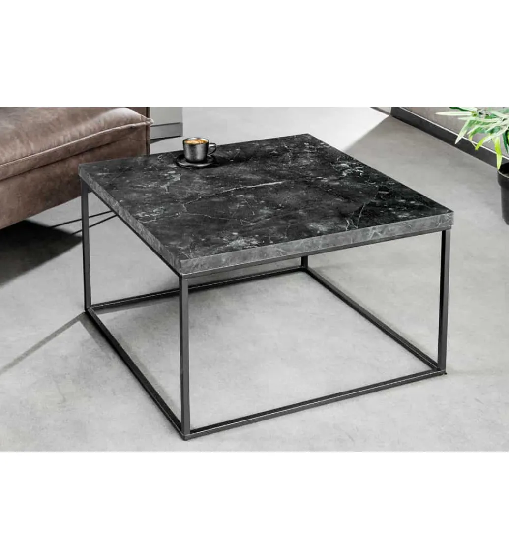 Stolik kawowy ARCHITECTURE 60 cm w optyce czarnego marmuru*Invicta Interior Hot