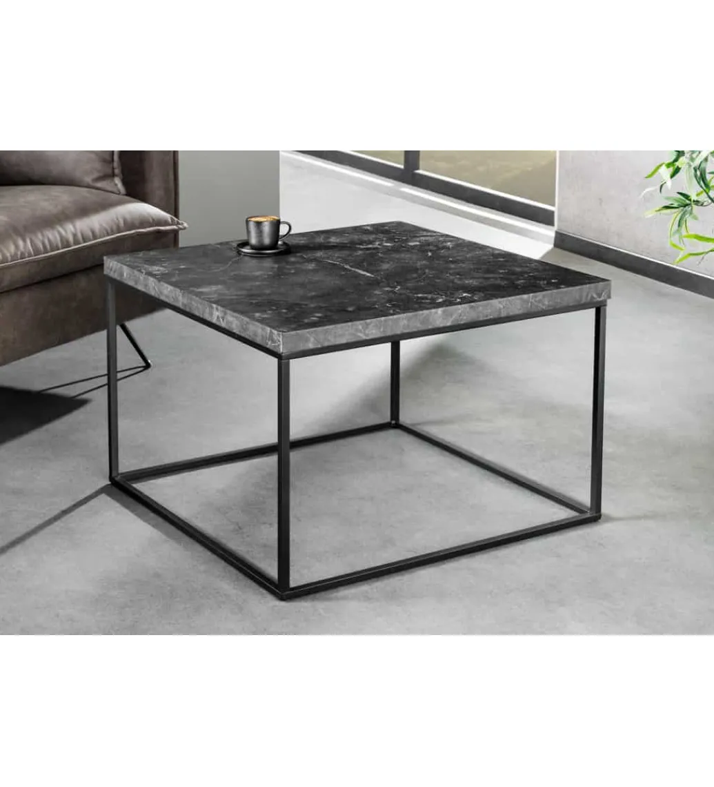Stolik kawowy ARCHITECTURE 60 cm w optyce czarnego marmuru*Invicta Interior Hot