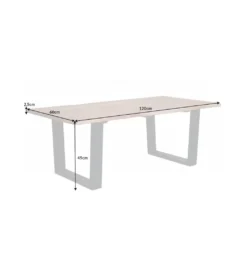 Stolik Kawowy ARKTYKA Maamut 120 Cm drewno Akacja*Invicta Interior Clearance