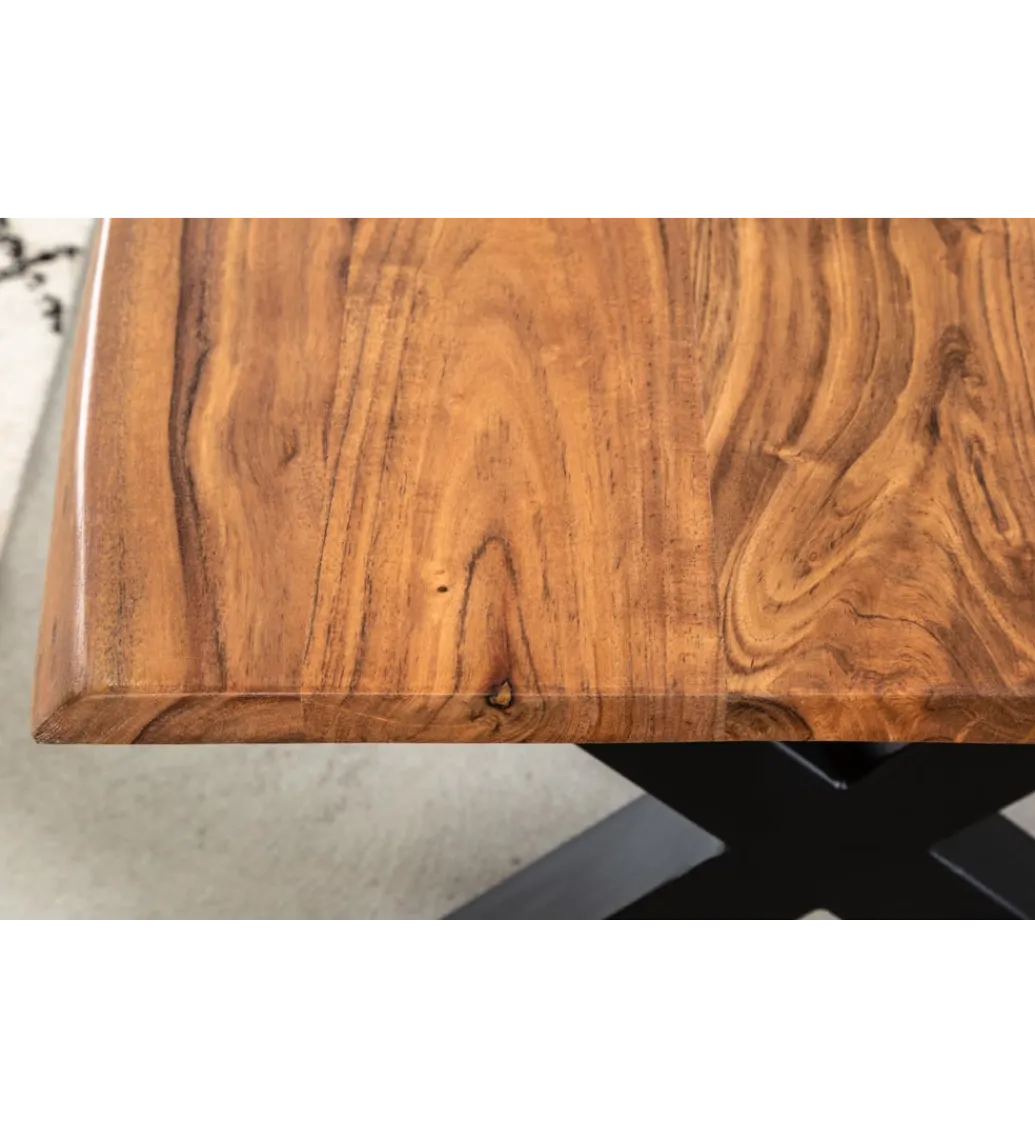 Stolik kawowy ARKTYKA Mammut X 120 cm drewno akacja honey*Invicta Interior Outlet