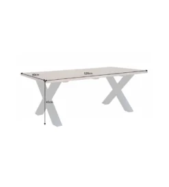 Stolik kawowy ARKTYKA Mammut X 120 cm drewno akacja honey*Invicta Interior Outlet