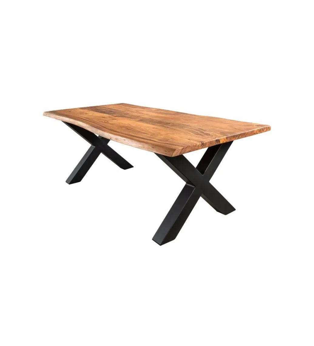 Stolik kawowy ARKTYKA Mammut X 120 cm drewno akacja honey*Invicta Interior Outlet