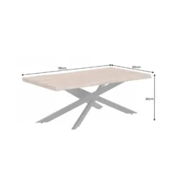 Stolik kawowy ARKTYKA Mammut 110 cm drewno akacja*Invicta Interior Discount