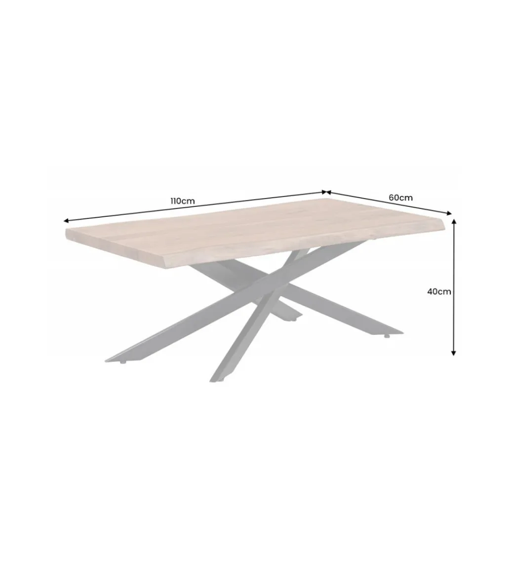 Stolik kawowy ARKTYKA Mammut 110 cm drewno akacja*Invicta Interior Discount