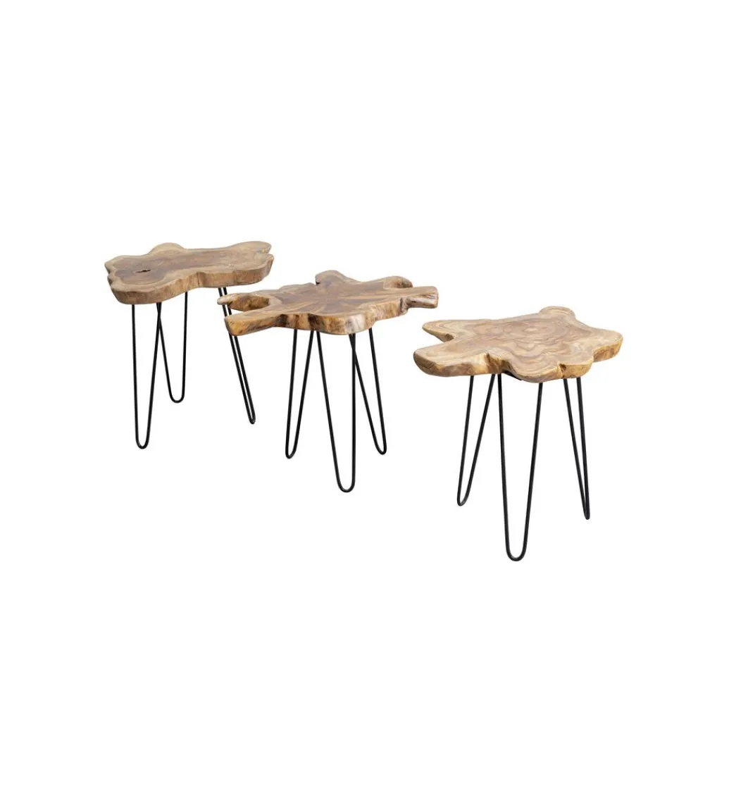 Stolik kawowy Aspen 50 cm dewno teak*KARE