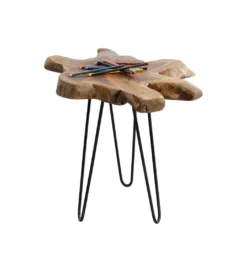 Stolik kawowy Aspen 50 cm dewno teak*KARE