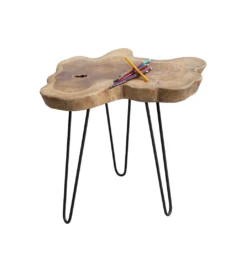 Stolik kawowy Aspen 50 cm dewno teak*KARE