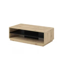 Stolik kawowy ASTON 120 cm czarny z dodatkiem koloru dąb Taurus*Helvetia Clearance