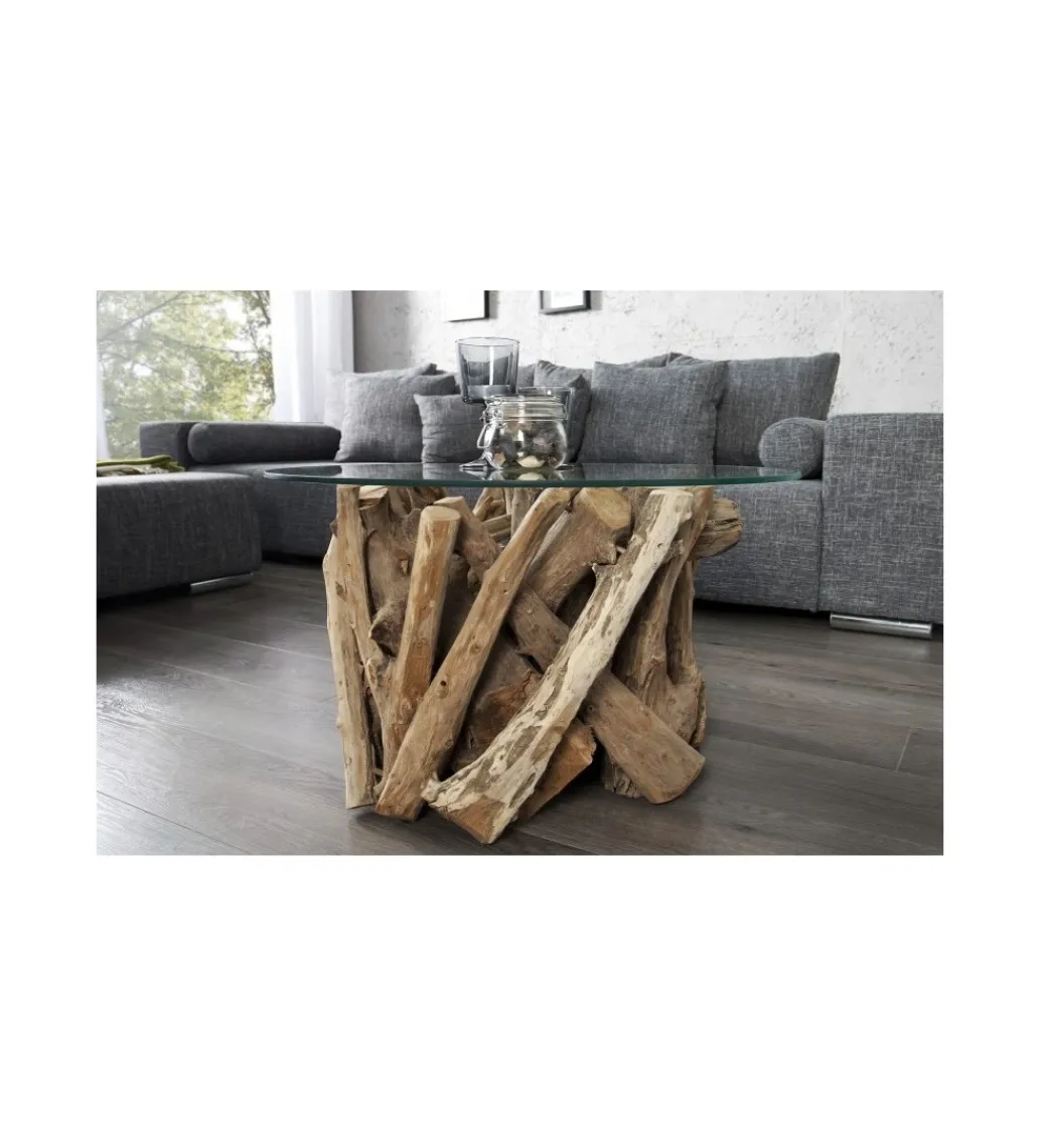 Stolik kawowy Aylin 60 cm teak*Invicta Interior Online