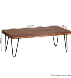 Stolik kawowy BAGLI 115 cm drewno sheesham*WOHNLING, GERMANY Best