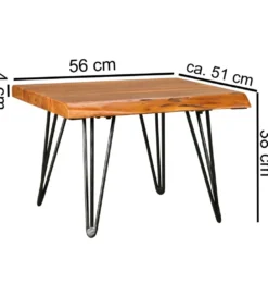Stolik kawowy BAGLI 56 cm drewno sheesham*WOHNLING, GERMANY Online
