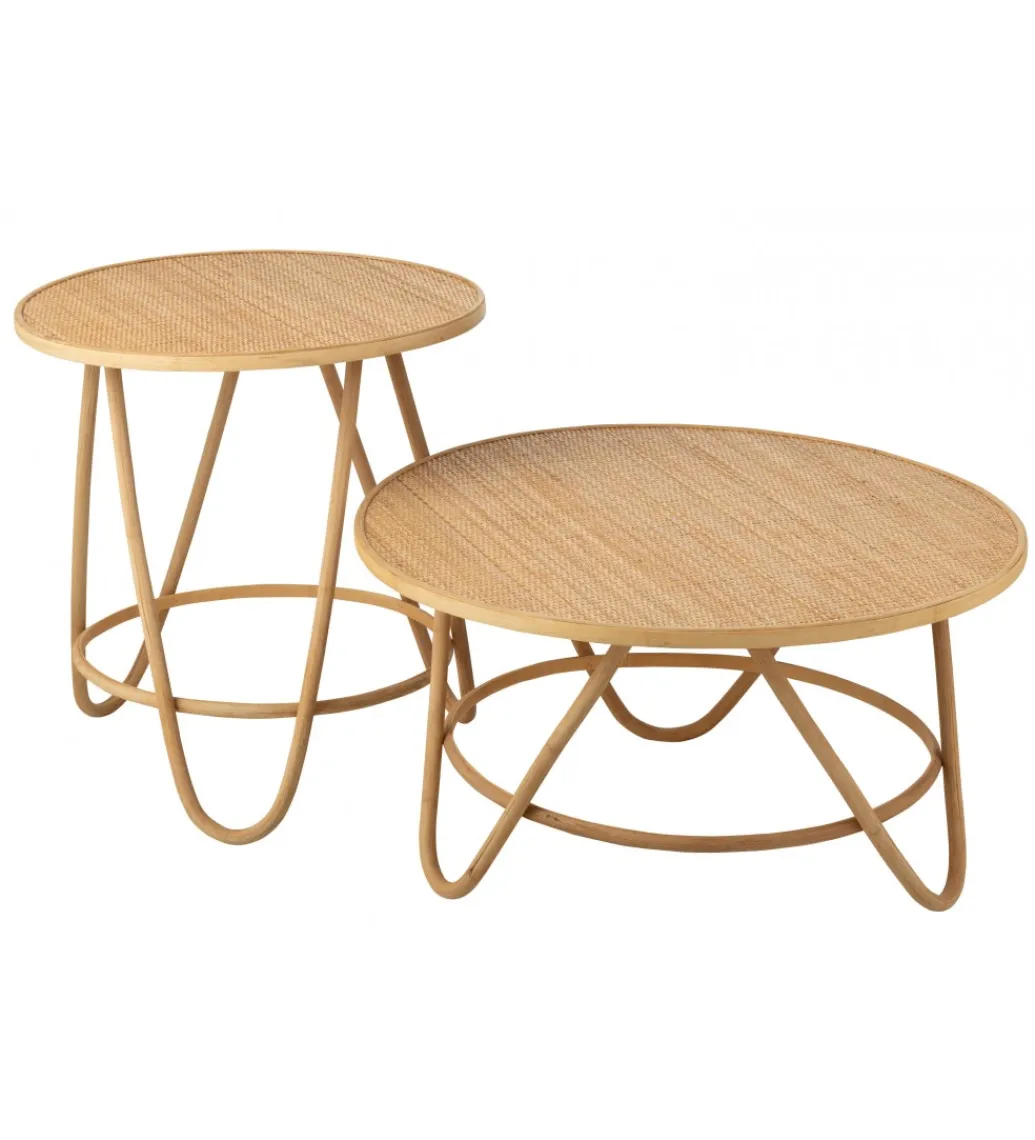 Stolik kawowy BALIA 60 cm rattan*J-Line