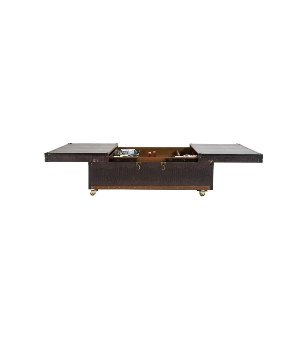 Stolik kawowy BAR GLOBETROTTER 120 cm brązowy*KARE Clearance