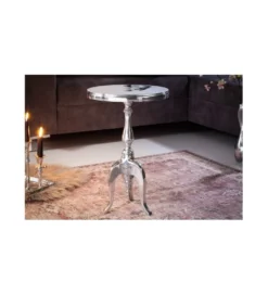 Stolik kawowy Barock Jardin 55 cm srebrny*Invicta Interior Clearance