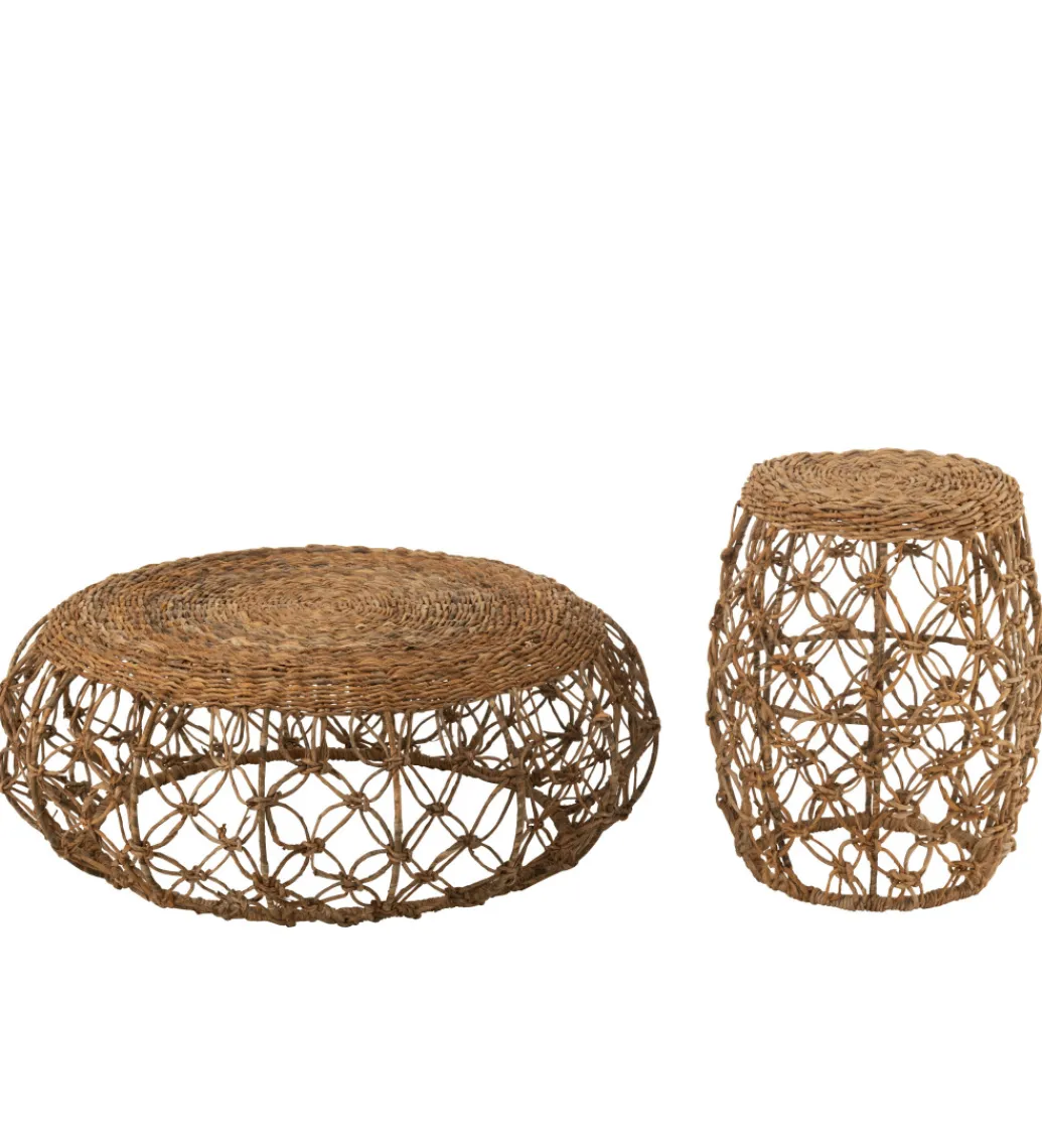 Stolik kawowy BARREL 60 cm naturalny*J-Line Clearance