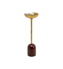 Stolik kawowy BIBO 20cm drewno mango złoty*KARE Online