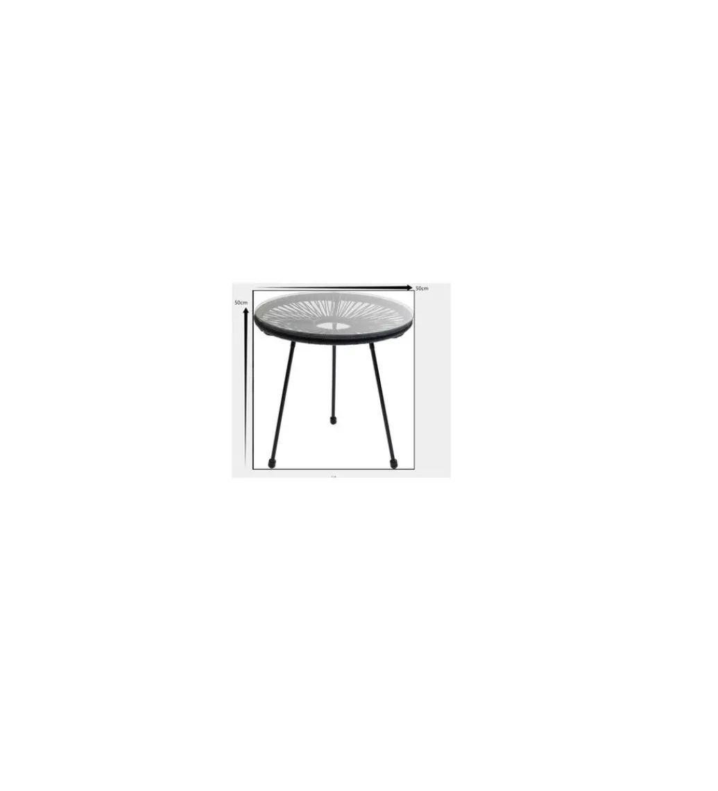 Stolik kawowy boczny ACAPULCO MONO 50 cm czarny*KARE Best